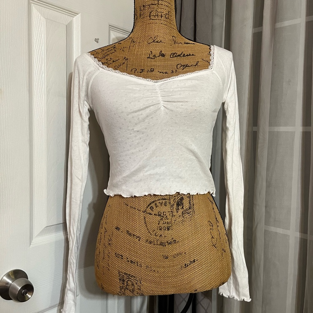 White Long Sleeve Women's Top